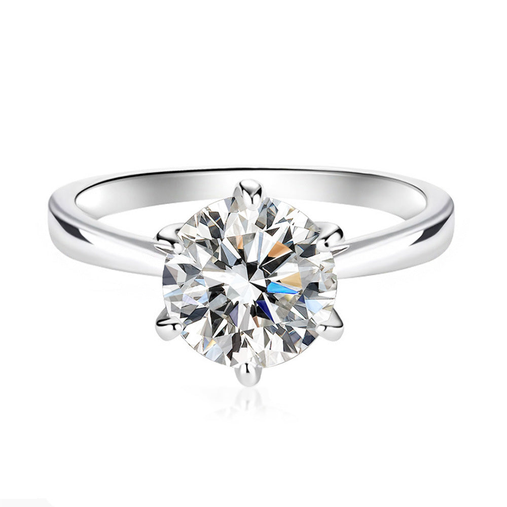 Six-Prong Moissanite Radiance Ring