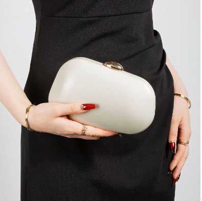 Elysian Sculpted Metallic Clutch