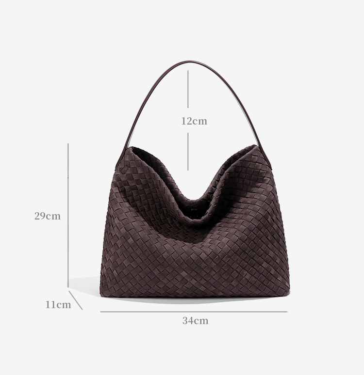 Aurevo Suede Weave Luxe Tote