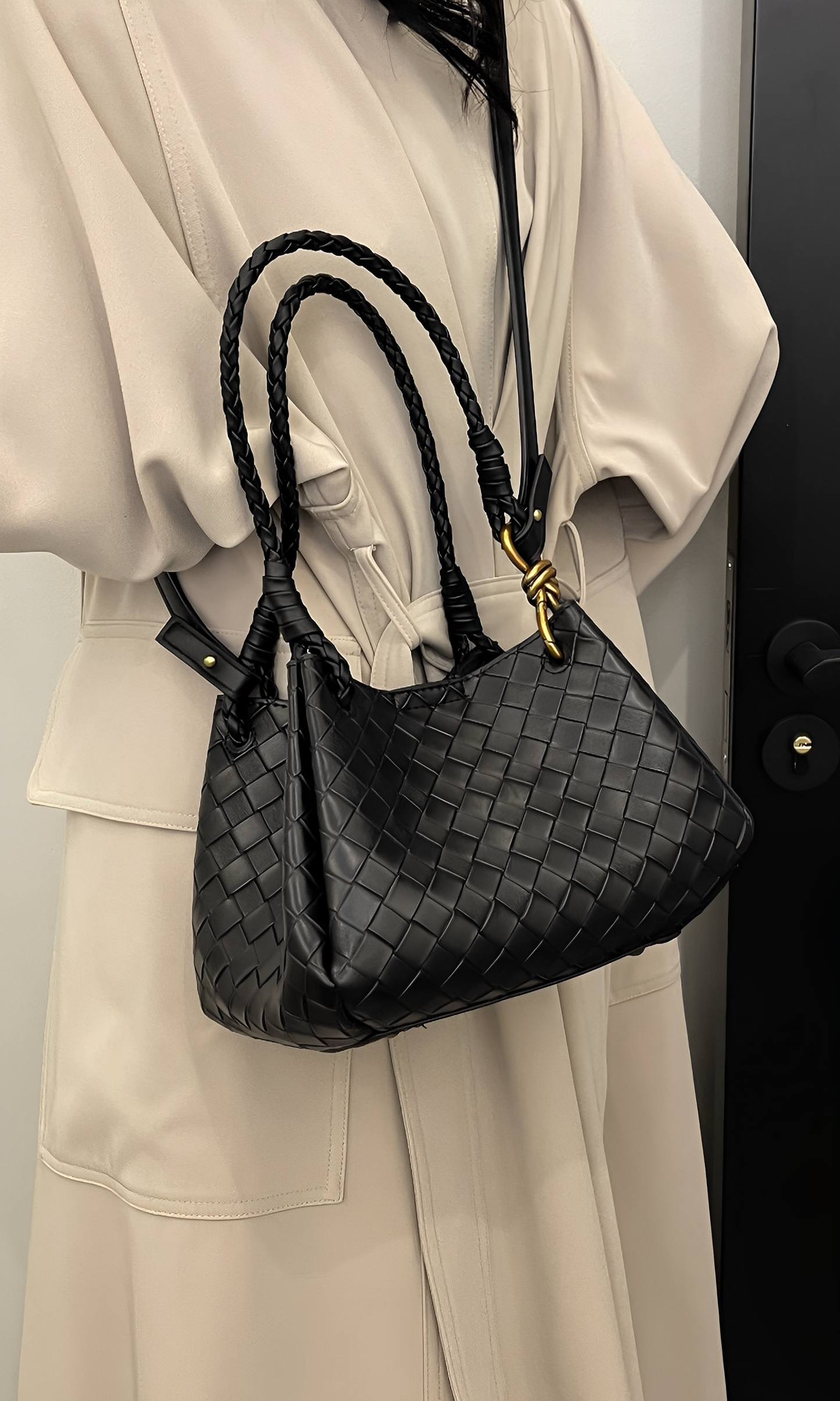 Lucienne Bordeaux Woven Shoulder