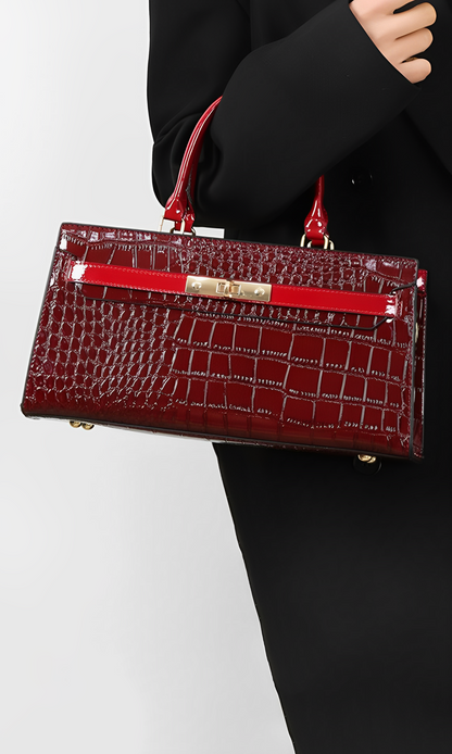 Valérie Croco-Grain Tote