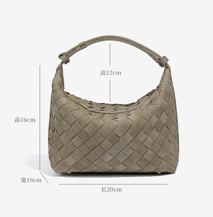 Valencia Suede Weave Shoulder Bag