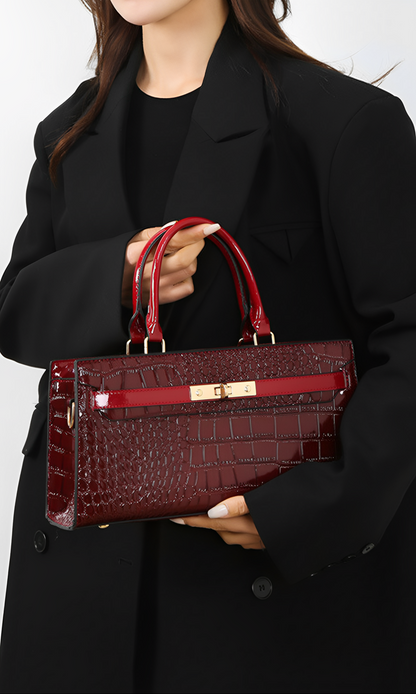 Valérie Croco-Grain Tote