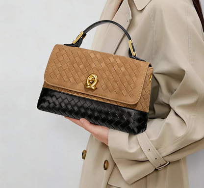 Aurelia Duo-Weave Suede Luxe Bag