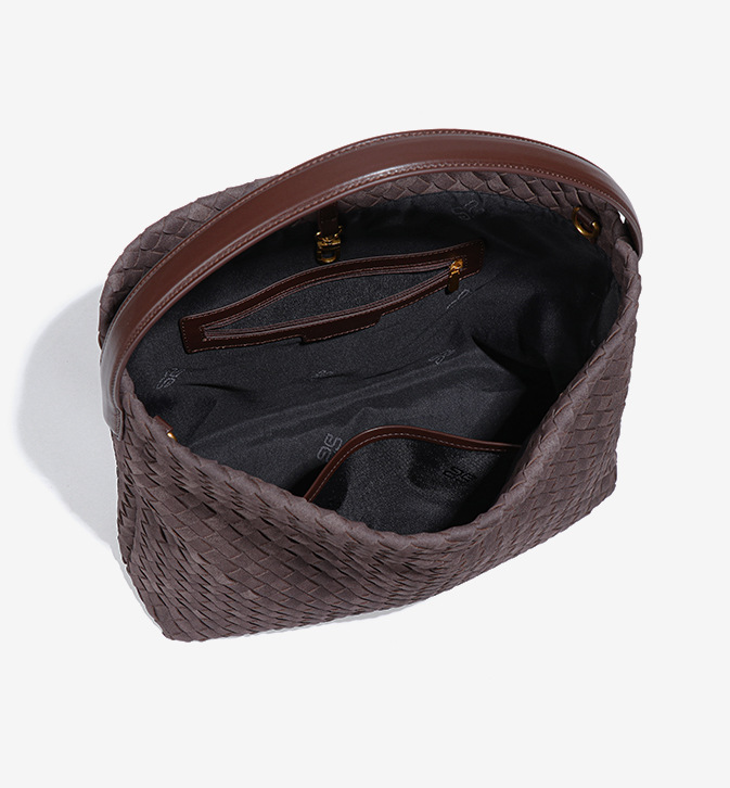 Aurevo Suede Weave Luxe Tote