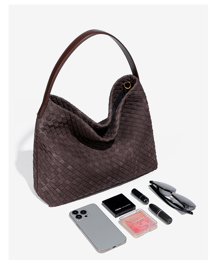 Aurevo Suede Weave Luxe Tote