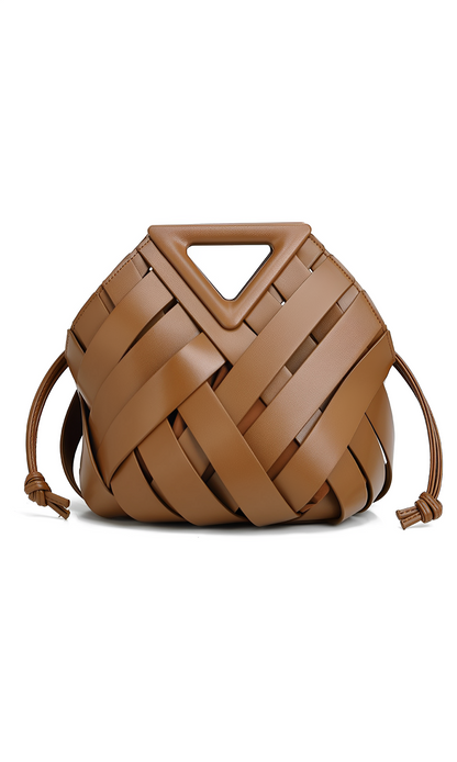 Lucienne Verde Woven Clutch