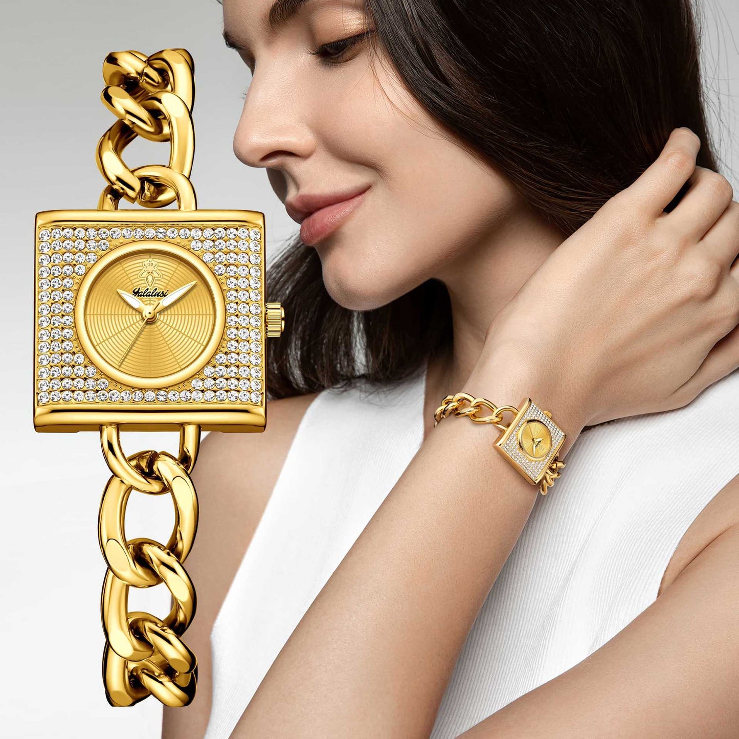 Regalia Square Luxe Chain Watch