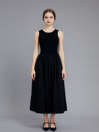 Round neck simple dress