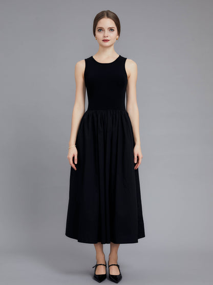 Round neck simple dress