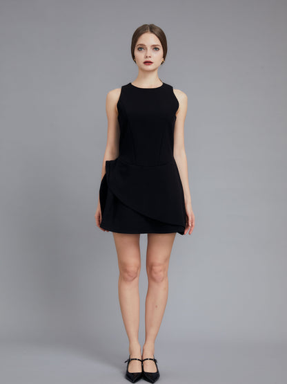 Design Ruffle Little Black Dress