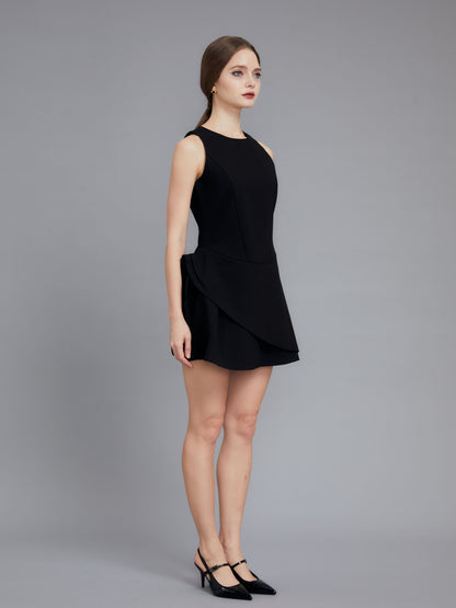 Design Ruffle Little Black Dress