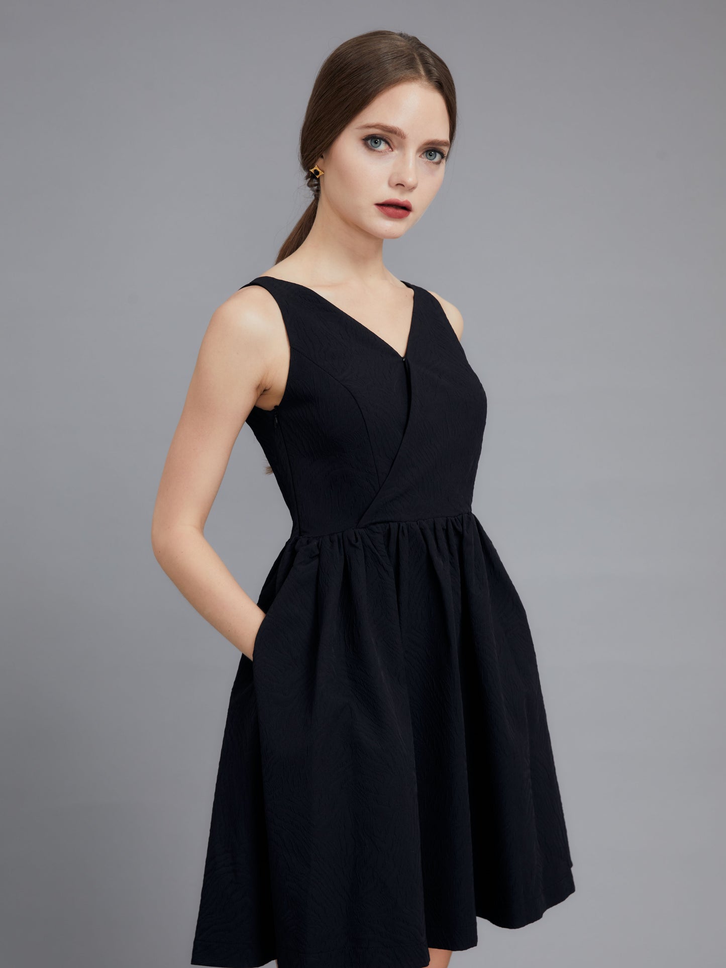 Printed Simple Little Black Dress