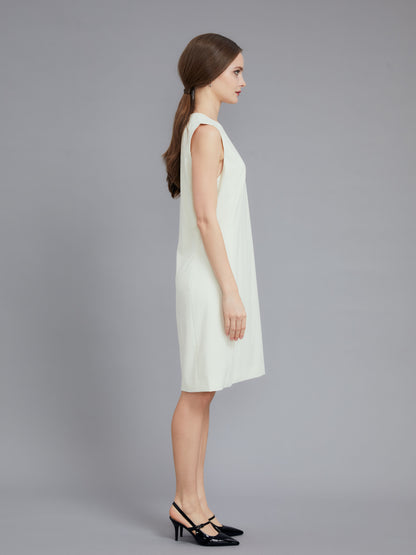 White Sleeveless Casual Dress