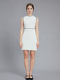 White dress with black trim