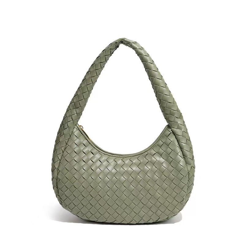 Luxe Braided Leather Hobo Bag