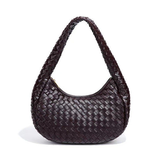 Luxe Braided Leather Hobo Bag