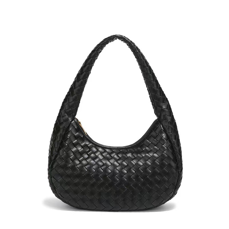 Luxe Braided Leather Hobo Bag