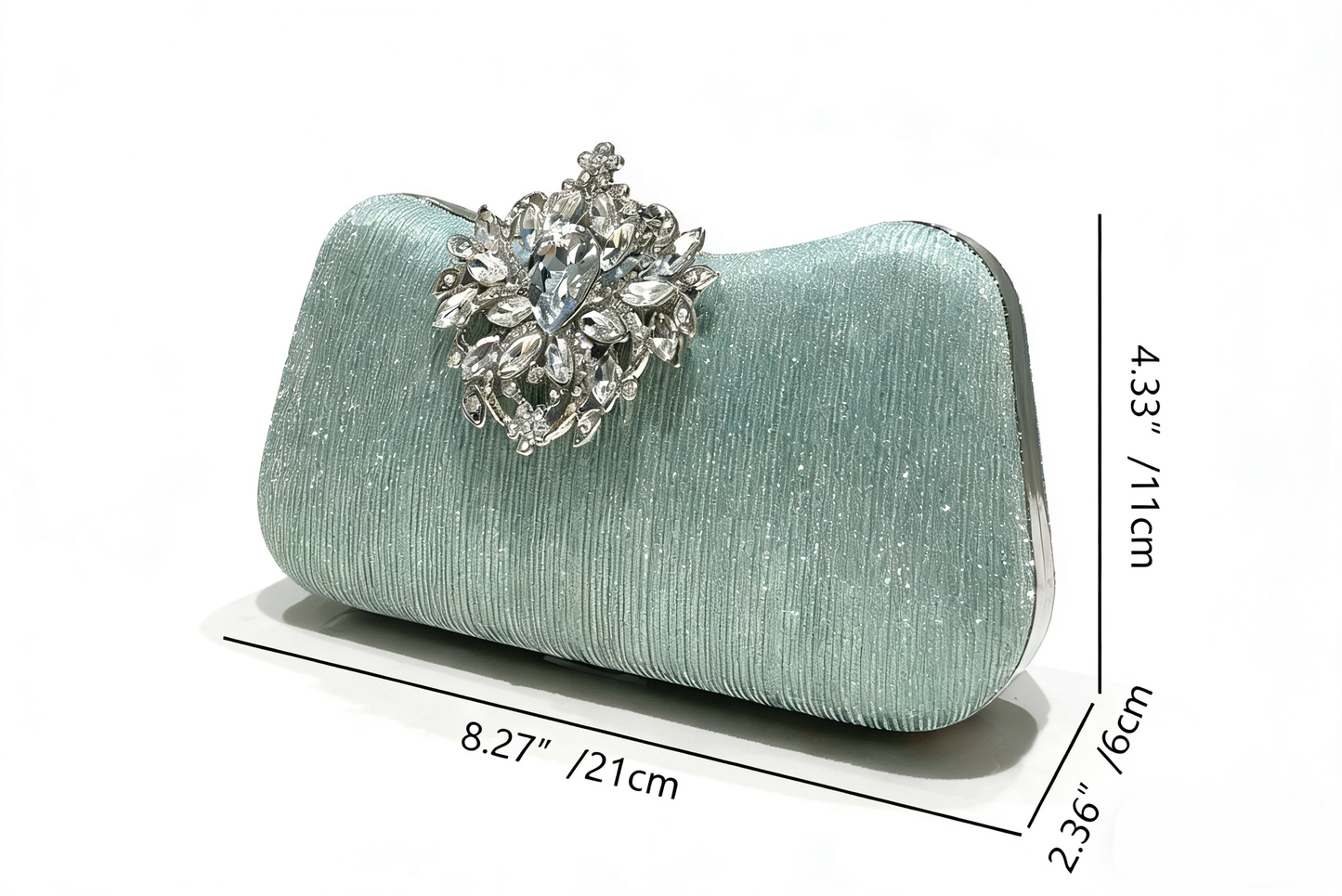 The Aurelia Crystal-Embellished Evening Clutch