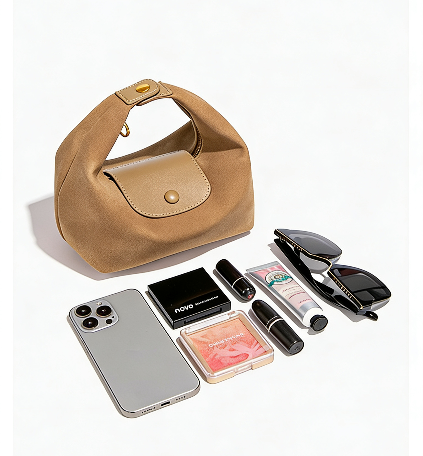 Aurelia Velvet-Matte Mini Hobo