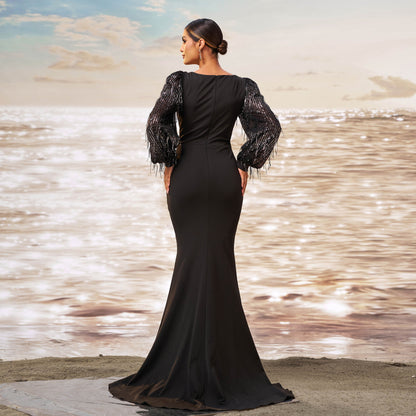 Mirage Noir Evening Gown