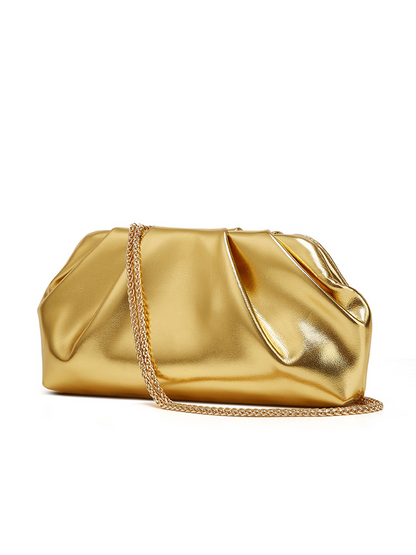 Celina Metallic Cloud Clutch
