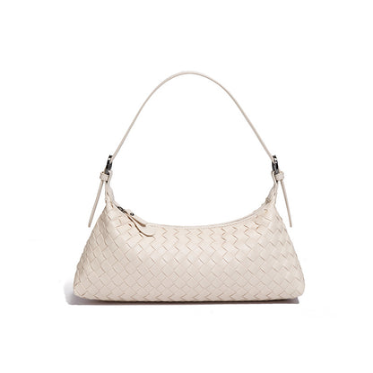 Luxe Woven Leather Shoulder Bag