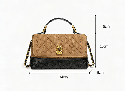 Aurelia Duo-Weave Suede Luxe Bag