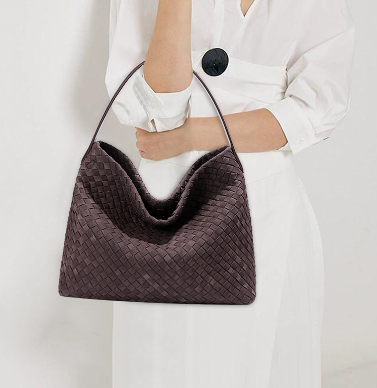 Aurevo Suede Weave Luxe Tote