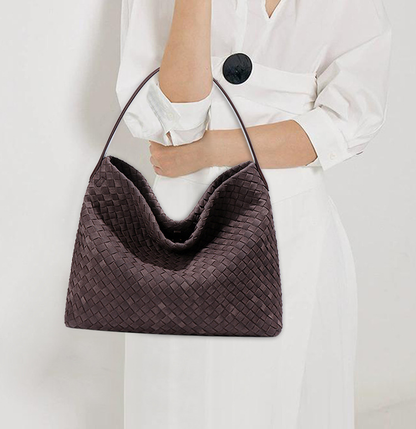 Aurevo Suede Weave Luxe Tote