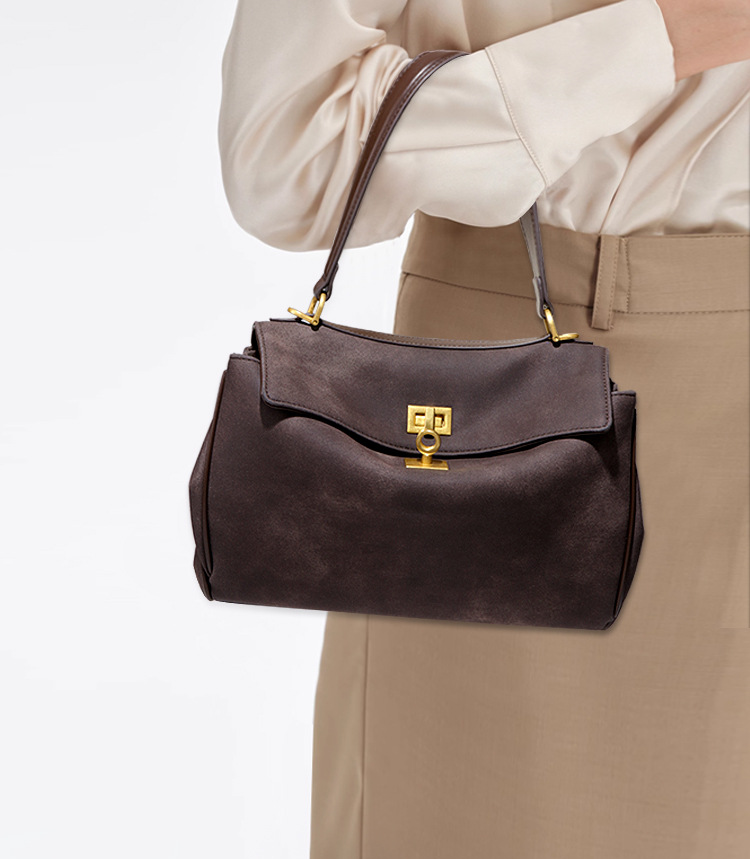 Selene Suede Luxe Satchel