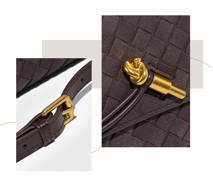 Celestia Suede Weave Evening Clutch