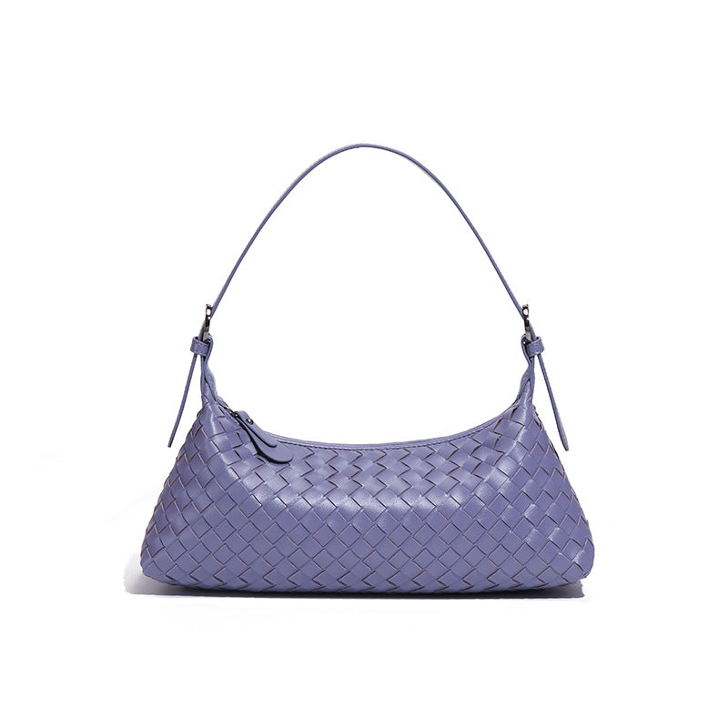 Luxe Woven Leather Shoulder Bag