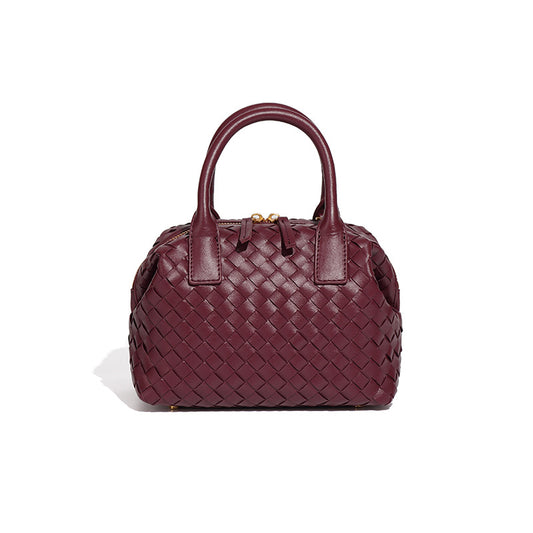 Woven Leather Satchel