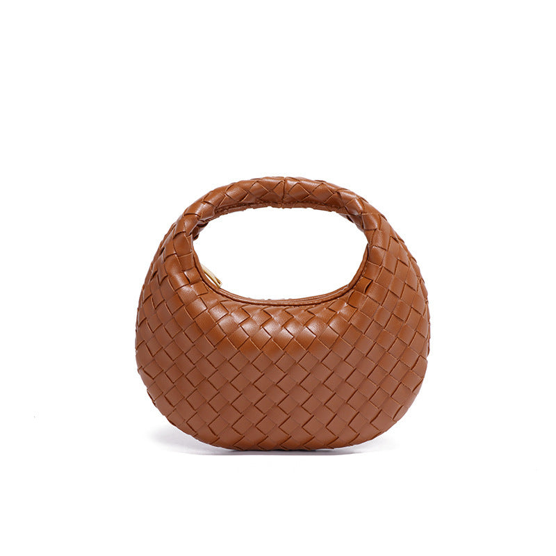 Luxe Woven Crescent Bag