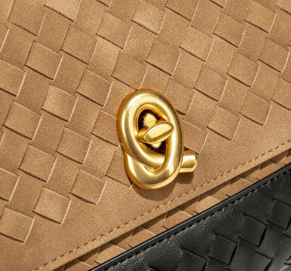 Aurelia Duo-Weave Suede Luxe Bag