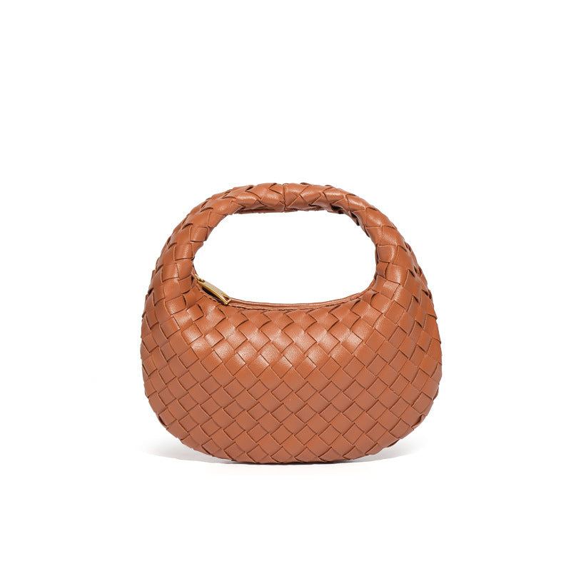 Luxe Woven Crescent Bag