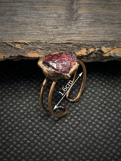 January (Red Crystal) Ring