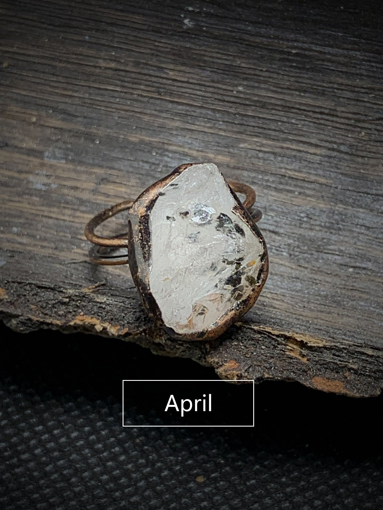 April (Clear Quartz) Ring