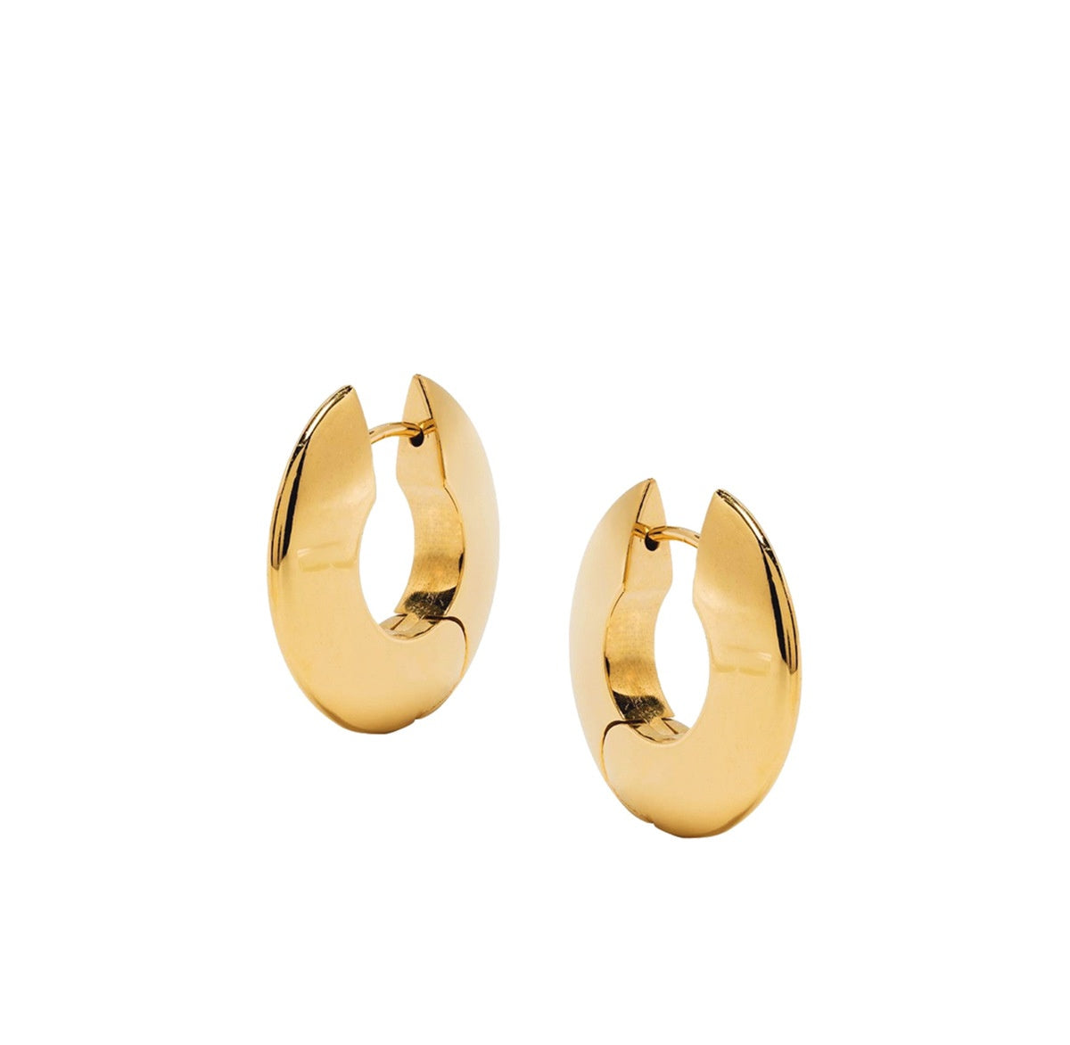 Cool Style Minimalist Glossy Flat Hoop Earrings