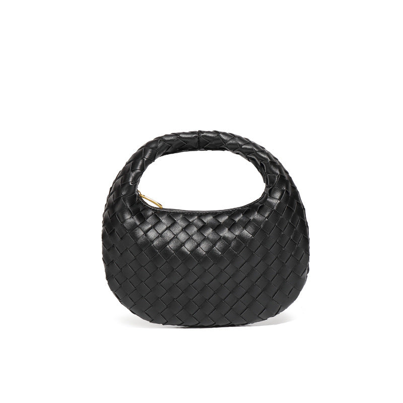 Luxe Woven Crescent Bag