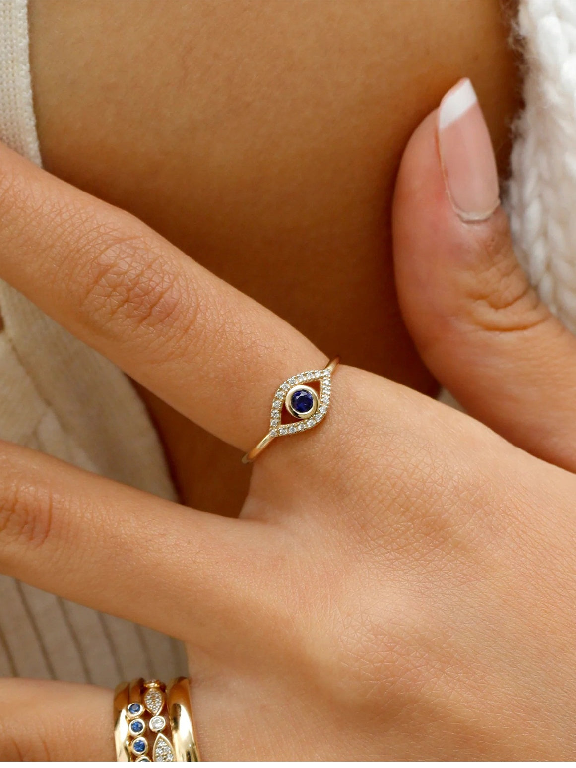 Devil's Eye Ring with Diamonds