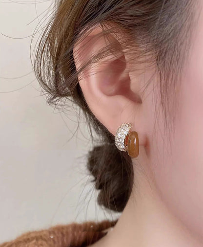 C-shaped earrings