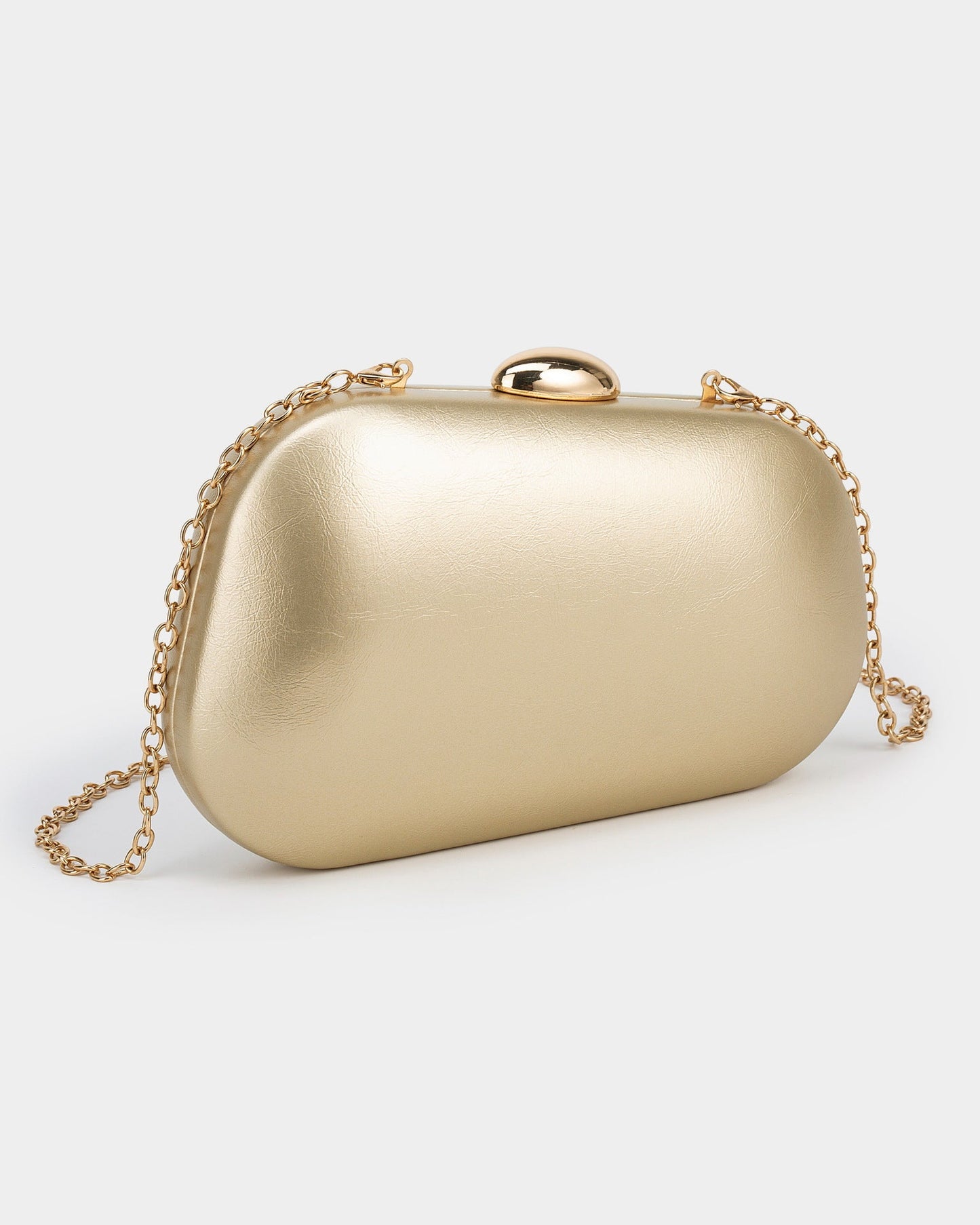 Elysian Sculpted Metallic Clutch