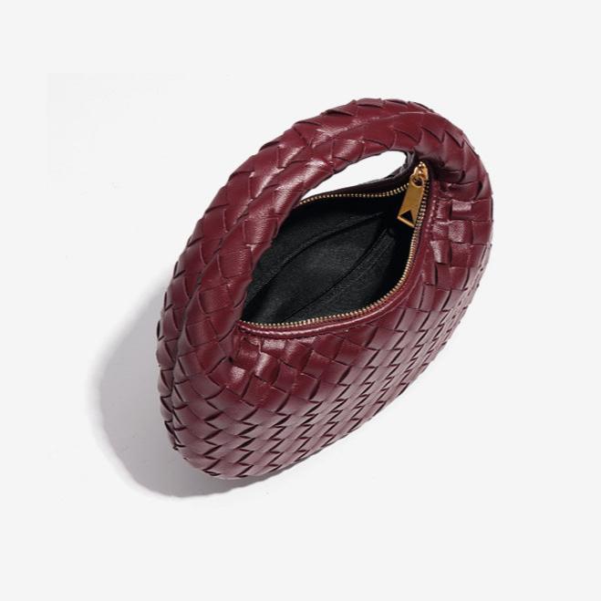 Luxe Woven Crescent Bag