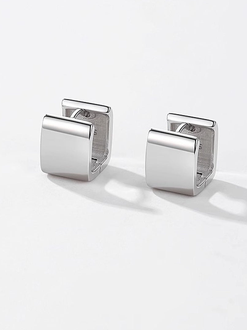 Geometric Square Compact Earrings