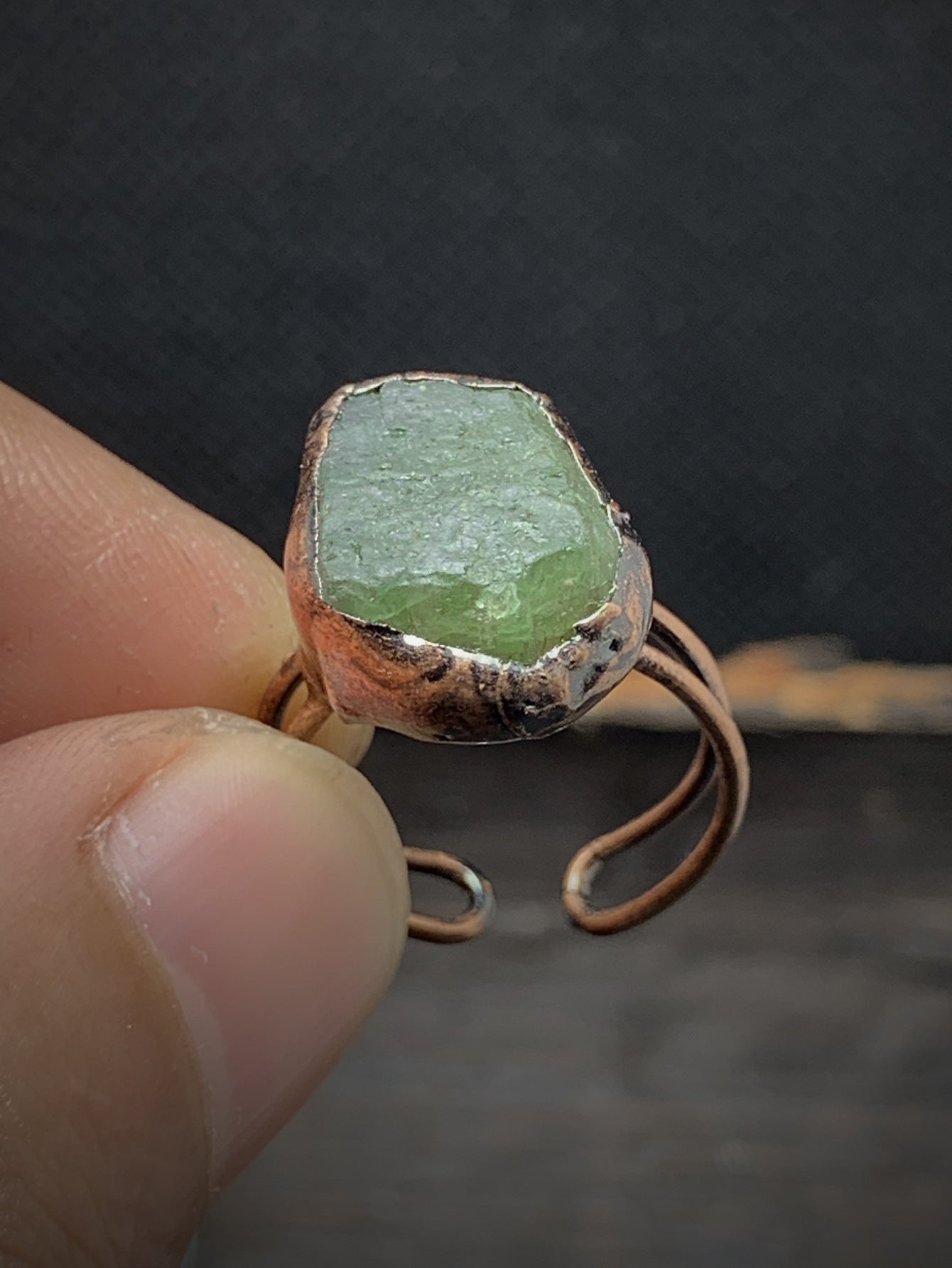 August (Green Tourmaline) Ring