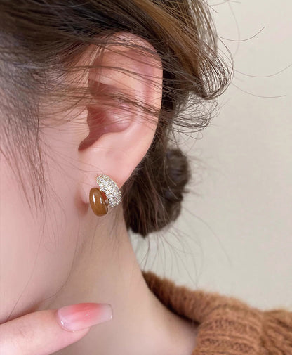 C-shaped earrings