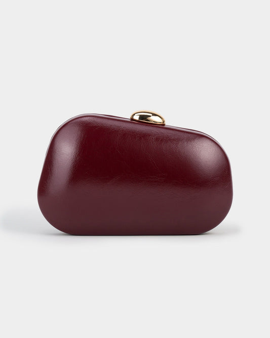 Elysian Sculpted Metallic Clutch