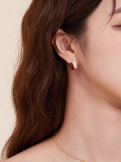 C-shaped earrings